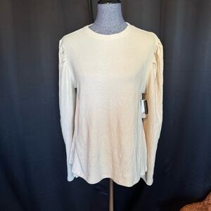 NWT BP. Cream Women's top 2xl ribbed shirt